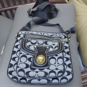 Coach Black and Grey Crossbody Bag